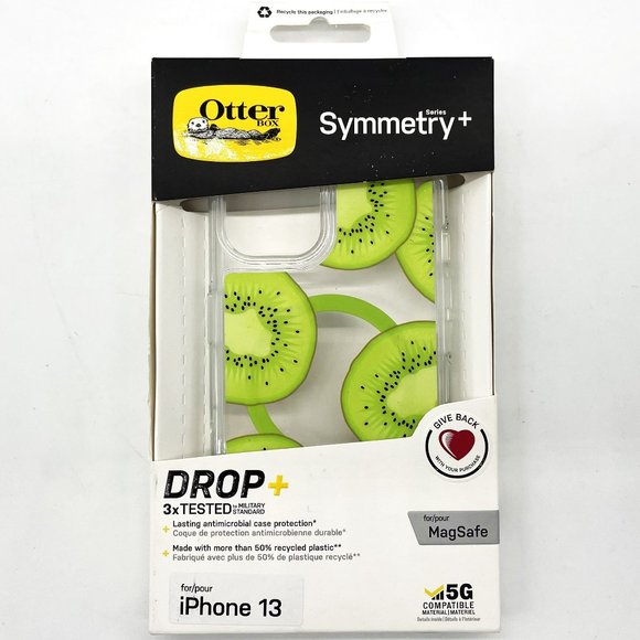 OtterBox Symmetry Apple iPhone 13 Models Mag Safe Clear Case Kiwi Design-NIB - Picture 1 of 5
